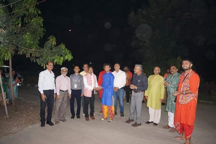 Navratri, a celebration of 'good over evil', radiates joy, cheer, and festivity among people. On this auspicious occasion, Hon'ble Vice-Chancellor, Dr. Z. P. Patel joined the divine Arti of ‘Maa Jagdamba’