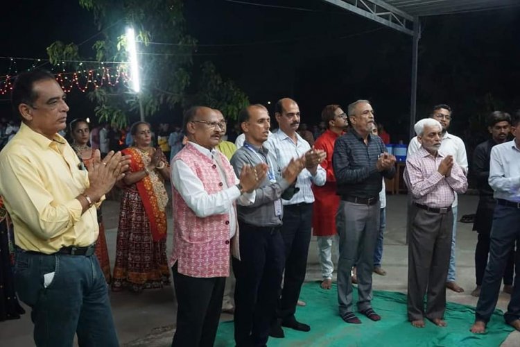 Navratri, a celebration of 'good over evil', radiates joy, cheer, and festivity among people. On this auspicious occasion, Hon'ble Vice-Chancellor, Dr. Z. P. Patel joined the divine Arti of ‘Maa Jagdamba’