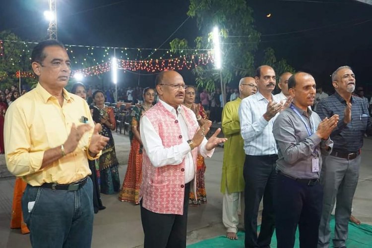 Navratri, a celebration of 'good over evil', radiates joy, cheer, and festivity among people. On this auspicious occasion, Hon'ble Vice-Chancellor, Dr. Z. P. Patel joined the divine Arti of ‘Maa Jagdamba’