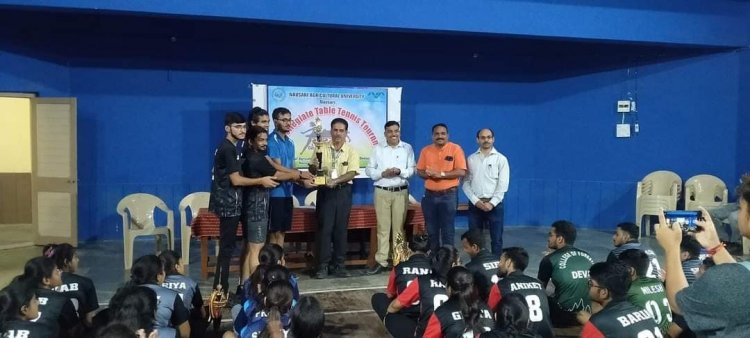 Hon'ble Vice-Chancellor Dr. Z. P. Patel inaugurated the 'Intercollegiate Table Tennis Tournament- 2023-24' of NAU Navsari on October 26, 2023. 