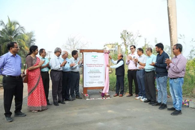 On December 15, 2023, Hon’ble Vice-Chancellor Dr. Z. P. Patel, marked a significant milestone by inaugurating the ambitious 'Strengthening of Existing Campus & Farm Road' project