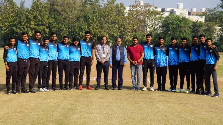 Hon’ble Vice Chancellor Dr. Z. P. Patel visited the playground of NAU for inspiring the players of NMCA and AABMI Cricket Teams just before the Final Match of the Inter Collegiate Cricket Tournament (2023-24) of NAU, Navsari on December 10, 2023.