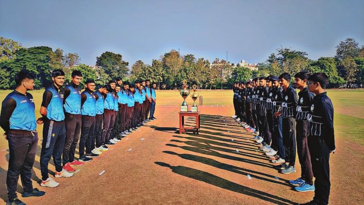 Hon’ble Vice Chancellor Dr. Z. P. Patel visited the playground of NAU for inspiring the players of NMCA and AABMI Cricket Teams just before the Final Match of the Inter Collegiate Cricket Tournament (2023-24) of NAU, Navsari on December 10, 2023.