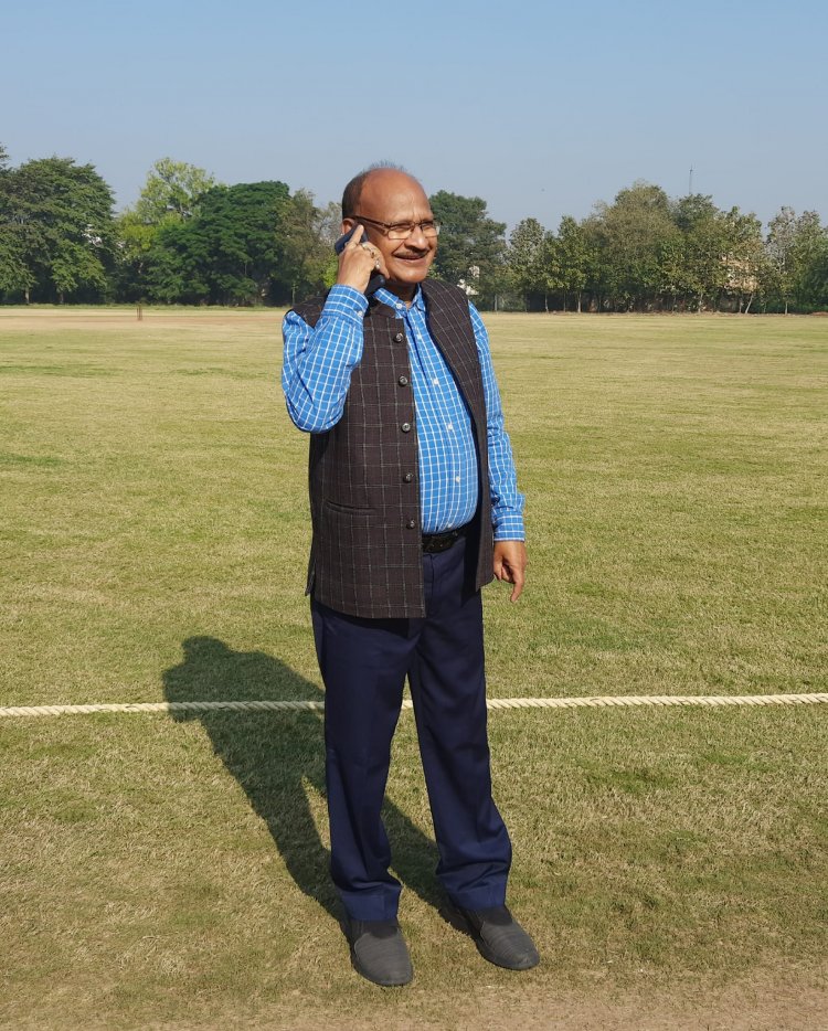 Hon’ble Vice Chancellor Dr. Z. P. Patel visited the playground of NAU for inspiring the players of NMCA and AABMI Cricket Teams just before the Final Match of the Inter Collegiate Cricket Tournament (2023-24) of NAU, Navsari on December 10, 2023.