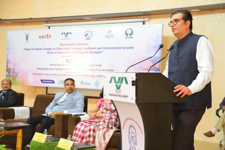 NAU Navsari, is hosting a 3 days International conference on "Impact of Climate Changes on Global Food, Livestock, Livelihood and Environmental Security: Advanced Approaches and Mitigation Strategies (ICCGFLLES-2023) from December 28 to 30, 2023