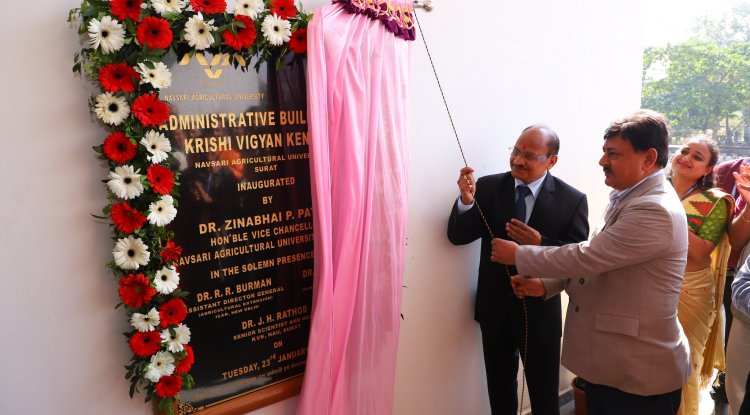New Administrative Building of Krishi Vigyan Kendra (KVK), Surat was inaugurated by Hon’ble Vice-Chancellor Dr. Z. P. Patel on January 23, 2024