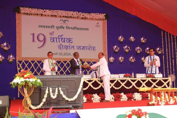 The 19th Annual Convocation of Navsari Agricultural University was held today (January 3, 2024), in the esteemed presence of the Hon’ble Governor of Gujarat and Chancellor of the University, Shri Acharya Devvrat ji, who presided over the function as President. 