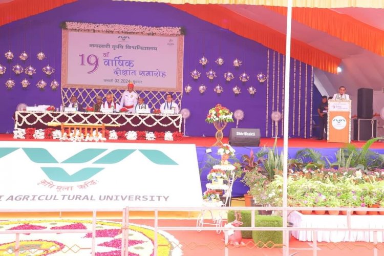 The 19th Annual Convocation of Navsari Agricultural University was held today (January 3, 2024), in the esteemed presence of the Hon’ble Governor of Gujarat and Chancellor of the University, Shri Acharya Devvrat ji, who presided over the function as President. 