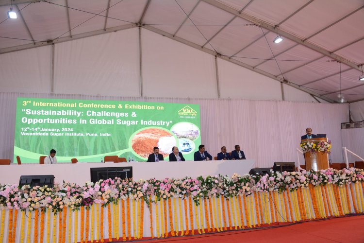 Hon'ble Vice-Chancellor Dr. Z. P. Patel chaired a Technical Session on "Pests in Sugarcane: Facts & Management Approach" at the 3rd International Conference and Exhibition on “Sustainability: Challenges & Opportunities in Global Sugar Industries” organized by the Vasantdada Sugar Institute (VSI), Pune during January 12-14, 2024.