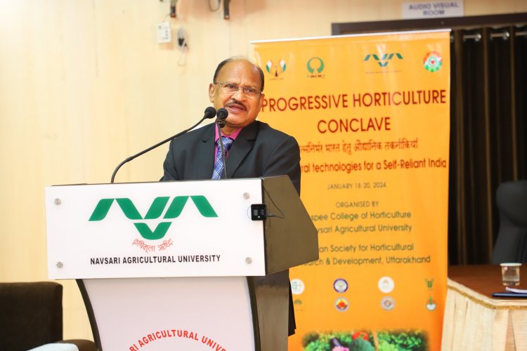 Progressive Horticulture Conclave (PHC)-2024 on ‘Horticultural Technologies for Self-Reliant India’, organised by Navsari Agricultural University in collaboration with Indian Society for Horticultural Research & Development, Uttarakhand, India was inaugurated by Hon’ble Vice Chancellor Dr. Z. P. Patel on January 18, 2024.