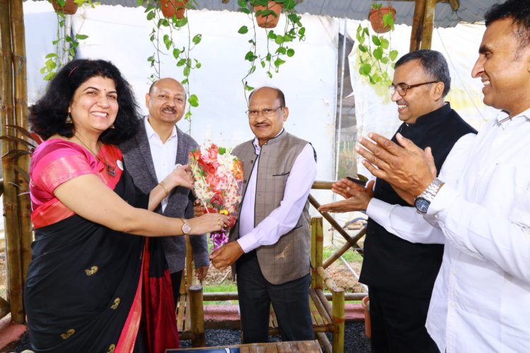 Hon'ble Vice Chancellor Dr. Z. P. Patel inaugurated the Exhibition-cum-Sale on “Horticulture for health and happiness” on January 19, 2024 at ASPEE College of Horticulture, Navsari. 