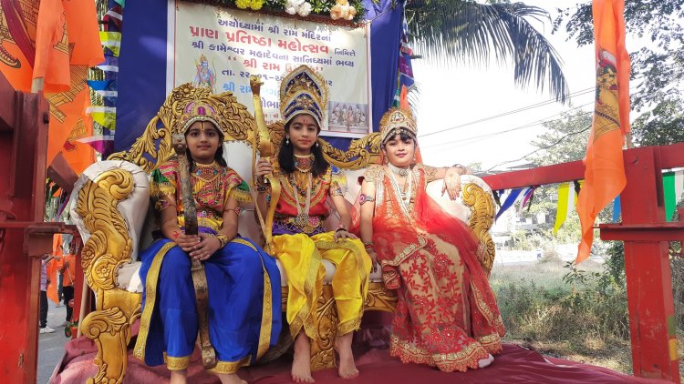 The auspicious occasion of ‘Pran-Pratishtha of Shri Ram at Ayodhya’ was celebrated at NAU Navsari by organizing a spirited ‘Shri Ram Utsav’ within the serene surroundings of the ‘Kameshwar Mahadev temple’ of campus today (January 22, 2024)