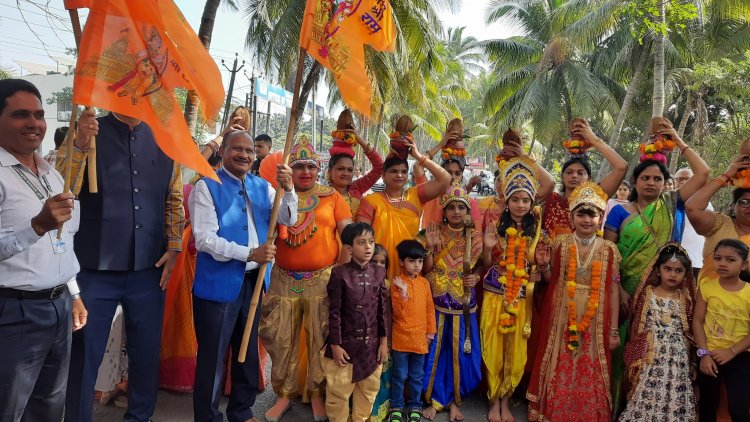 The auspicious occasion of ‘Pran-Pratishtha of Shri Ram at Ayodhya’ was celebrated at NAU Navsari by organizing a spirited ‘Shri Ram Utsav’ within the serene surroundings of the ‘Kameshwar Mahadev temple’ of campus today (January 22, 2024)