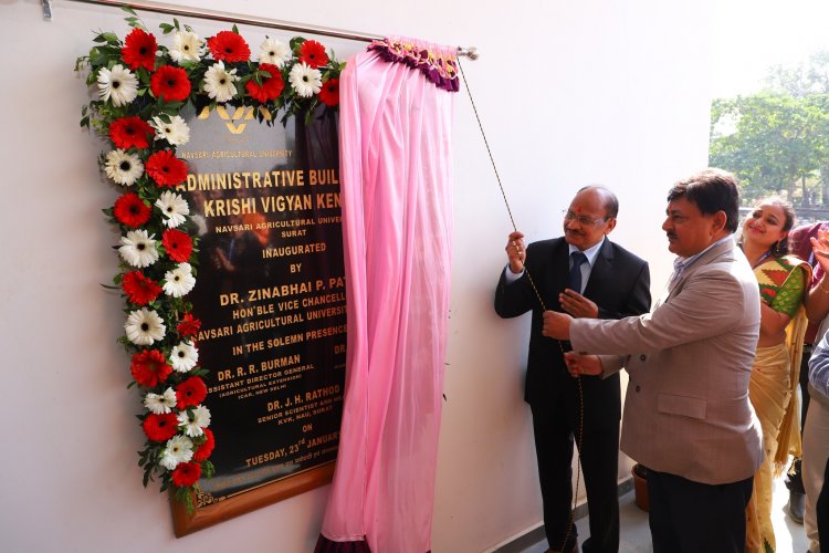 New Administrative Building of Krishi Vigyan Kendra (KVK), Surat was inaugurated by Hon’ble Vice-Chancellor Dr. Z. P. Patel on January 23, 2024