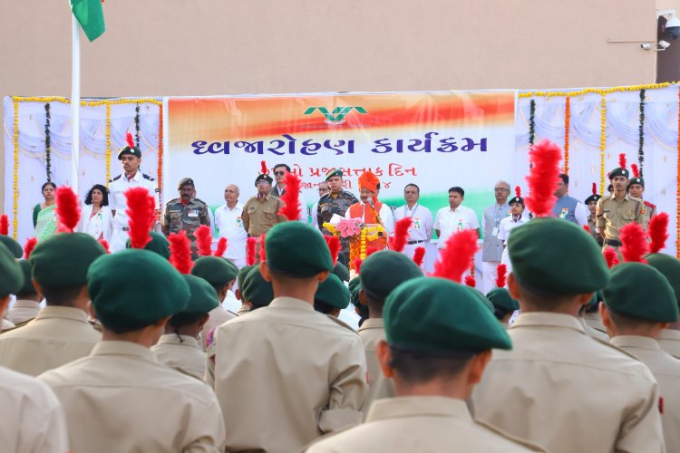 Navsari Agricultural University joyously celebrated the 75th Republic Day in the esteemed presence of the Hon’ble Vice-Chancellor Dr. Z. P. Patel