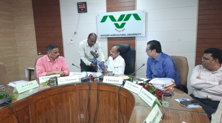 Hon'ble Vice Chancellor Dr. Z. P. Patel chaired the 20th AGRESCO meeting of the Agricultural Engineering sub-committee of NAU Navsari on February 21, 2024.