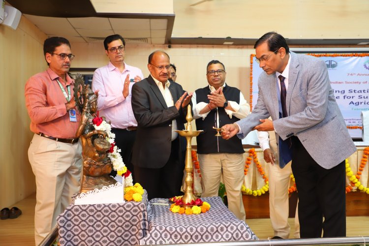 The 74th Annual Conference of the Indian Society of Agricultural Statistics (ISAS) was organized by the Department of Agricultural Statistics, N.M. College of Agriculture, Navsari during February 02 - 04, 2024, under the distinguished chairmanship of Hon’ble Vice-Chancellor Dr. Z. P. Patel.