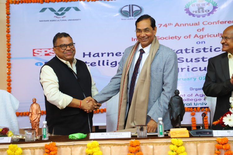 The 74th Annual Conference of the Indian Society of Agricultural Statistics (ISAS) was organized by the Department of Agricultural Statistics, N.M. College of Agriculture, Navsari during February 02 - 04, 2024, under the distinguished chairmanship of Hon’ble Vice-Chancellor Dr. Z. P. Patel.