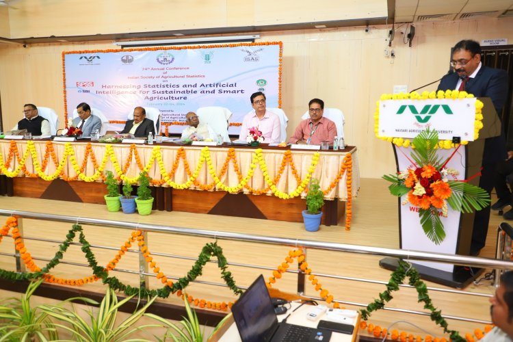 The 74th Annual Conference of the Indian Society of Agricultural Statistics (ISAS) was organized by the Department of Agricultural Statistics, N.M. College of Agriculture, Navsari during February 02 - 04, 2024, under the distinguished chairmanship of Hon’ble Vice-Chancellor Dr. Z. P. Patel.