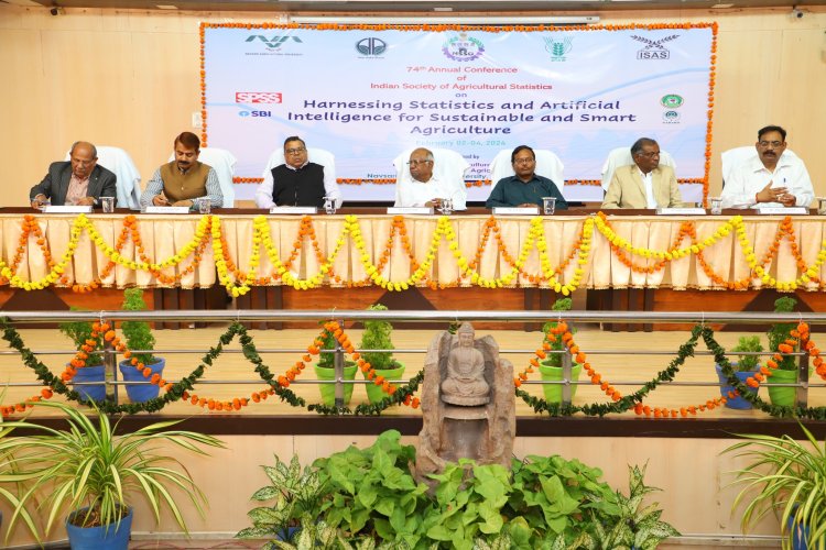 The 74th Annual Conference of the Indian Society of Agricultural Statistics (ISAS) was organized by the Department of Agricultural Statistics, N.M. College of Agriculture, Navsari during February 02 - 04, 2024, under the distinguished chairmanship of Hon’ble Vice-Chancellor Dr. Z. P. Patel.