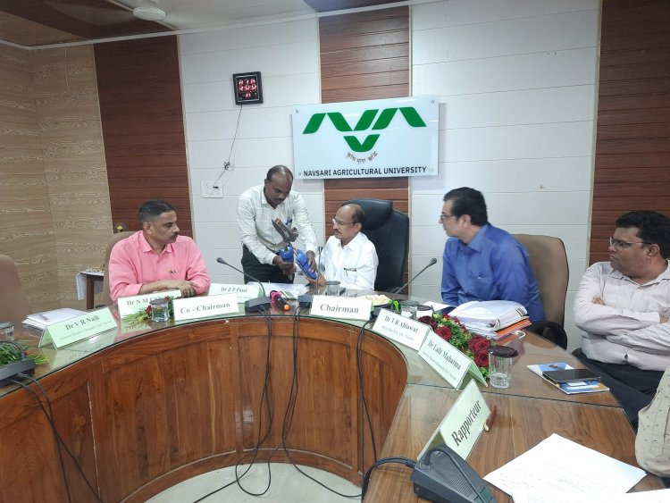 Hon'ble Vice Chancellor Dr. Z. P. Patel chaired the 20th AGRESCO meeting of the Agricultural Engineering sub-committee of NAU Navsari on February 21, 2024.