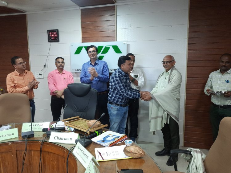 Hon'ble Vice Chancellor Dr. Z. P. Patel chaired the 20th AGRESCO meeting of the Agricultural Engineering sub-committee of NAU Navsari on February 21, 2024.