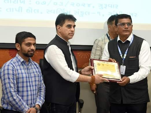 Hon’ble Vice-Chancellor Dr. Z. P. Patel extended his felicitations to Dr. J. M. Vashi and Dr. Sandip Massaye for their remarkable achievement in receiving the esteemed 'Best NSS Officers award at state level' bestowed by the Education Department and State NSS Cell CHE, Government of Gujarat.