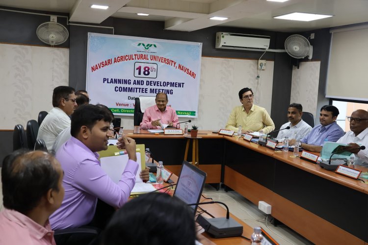 Hon’ble Vice-Chancellor Dr. Z. P. Patel chaired the 18th Planning and Development Committee Meeting on April 19, 2024.