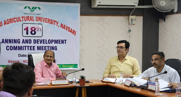 Hon’ble Vice-Chancellor Dr. Z. P. Patel chaired the 18th Planning and Development Committee Meeting on April 19, 2024.