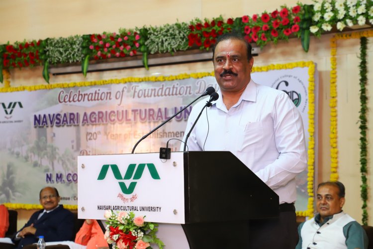 Navsari Agricultural University celebrated its Foundation Day (20th year of Establishment) along with the 60th Diamond Jubilee Year of N. M. College of Agriculture, Navsari on May 01, 2024