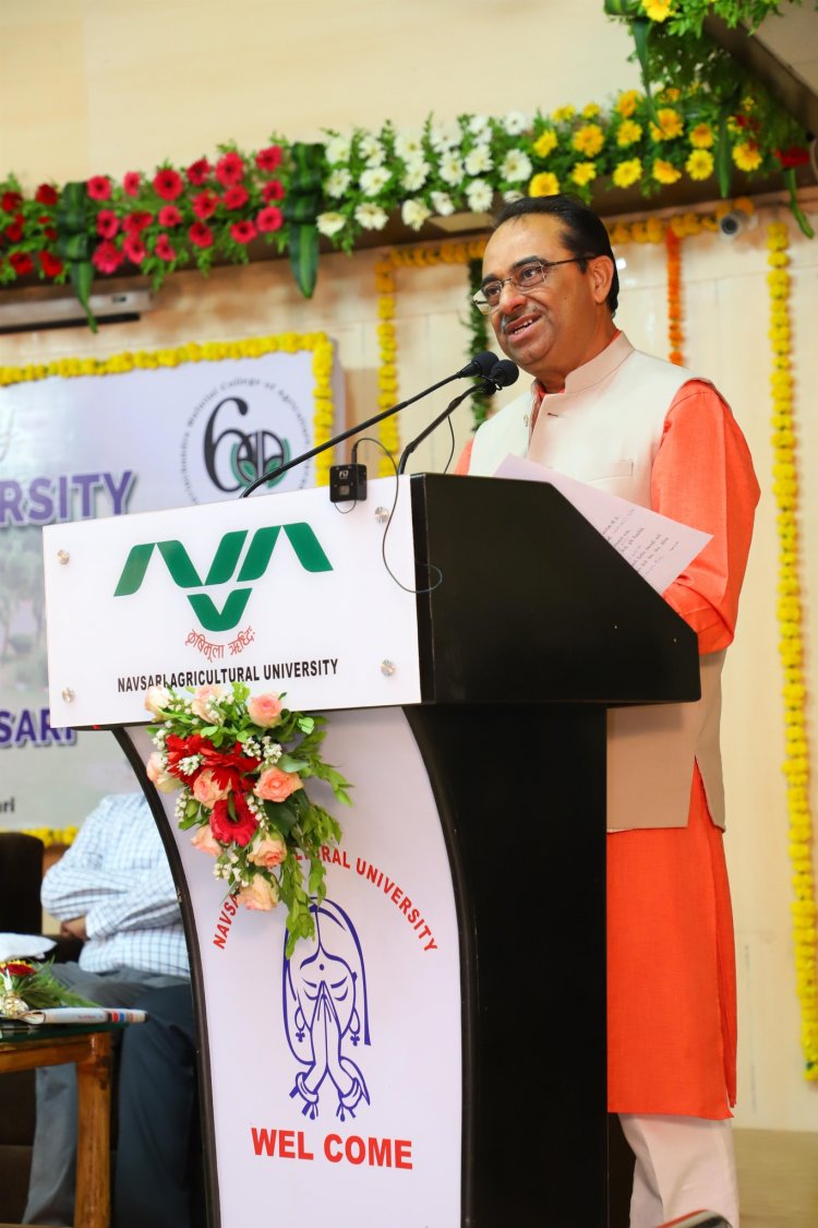 Navsari Agricultural University celebrated its Foundation Day (20th year of Establishment) along with the 60th Diamond Jubilee Year of N. M. College of Agriculture, Navsari on May 01, 2024