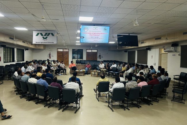 A full day brainstorming session on “Transformation of Agricultural Research in Plant Protection” was organized on July 02, 2024 by the Department of Entomology and Plant Pathology of N. M. College of Agriculture, Navsari