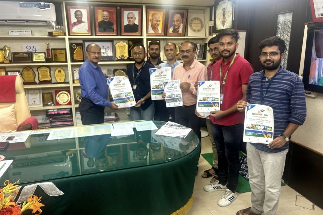 The poster for the 8th National Conference of Agrivision, titled 'Contribution of Agriculture in Developed India: Vision-2047,' scheduled to be held at Delhi during July 20-21, 2024 was unveiled by the Hon'ble Vice-Chancellor Dr. Z. P. Patel