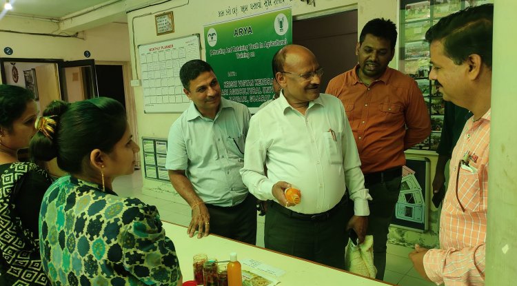 On June 26, 2024, an exhibition and training program on “Aam Papad and Mango Seed Kernel Mouth Freshner”, showcasing value-added mango products was held at KVK, Navsari under the ARYA Project.