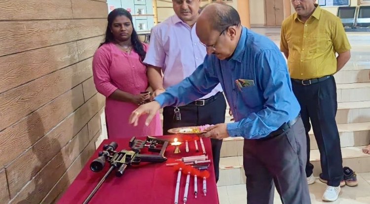 In a significant step towards enhancing the practical skills of forestry students, Hon'ble Vice-Chancellor Dr. Z. P. Patel inaugurated the Tranquilizer Gun, an important tool for the courses of wildlife, especially in the practicals of "Chemical Restraint of Wild animals in forested and human-dominated landscapes."