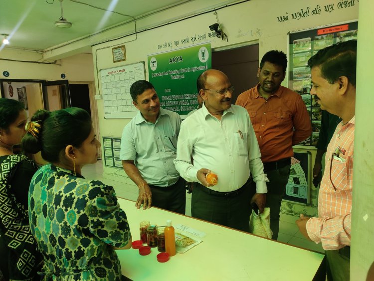 On June 26, 2024, an exhibition and training program on “Aam Papad and Mango Seed Kernel Mouth Freshner”, showcasing value-added mango products was held at KVK, Navsari under the ARYA Project.