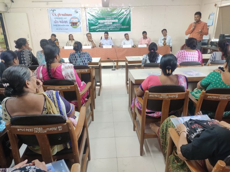 On June 26, 2024, an exhibition and training program on “Aam Papad and Mango Seed Kernel Mouth Freshner”, showcasing value-added mango products was held at KVK, Navsari under the ARYA Project.