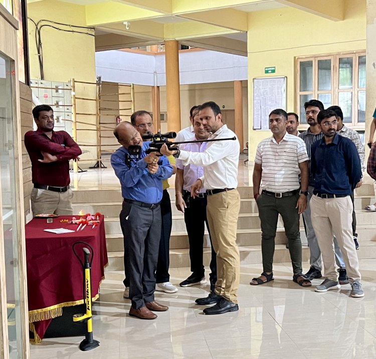 In a significant step towards enhancing the practical skills of forestry students, Hon'ble Vice-Chancellor Dr. Z. P. Patel inaugurated the Tranquilizer Gun, an important tool for the courses of wildlife, especially in the practicals of "Chemical Restraint of Wild animals in forested and human-dominated landscapes."