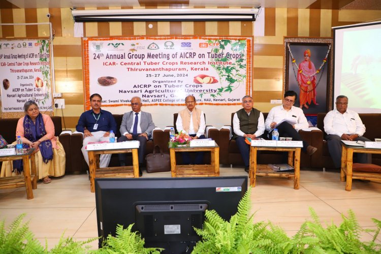 24th Annual Group Meeting of AICRP on Tuber Crops, organized by the AICRP on Tuber Crops, ASPEE College of Horticulture, Navsari was held at NAU during June 25-27, 2024.