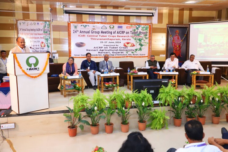 24th Annual Group Meeting of AICRP on Tuber Crops, organized by the AICRP on Tuber Crops, ASPEE College of Horticulture, Navsari was held at NAU during June 25-27, 2024.