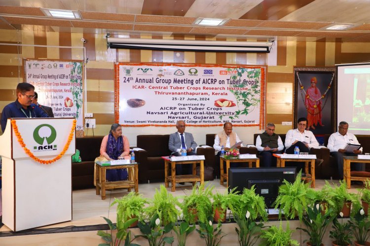 24th Annual Group Meeting of AICRP on Tuber Crops, organized by the AICRP on Tuber Crops, ASPEE College of Horticulture, Navsari was held at NAU during June 25-27, 2024.