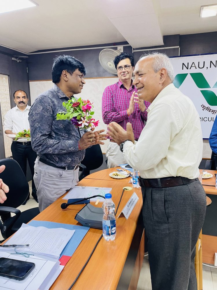 Hon’ble Vice-Chancellor Dr. Z. P. Patel chaired the 59th Construction Committee meeting organized by the Office of the Executive Engineer, NAU on June 28, 2024.