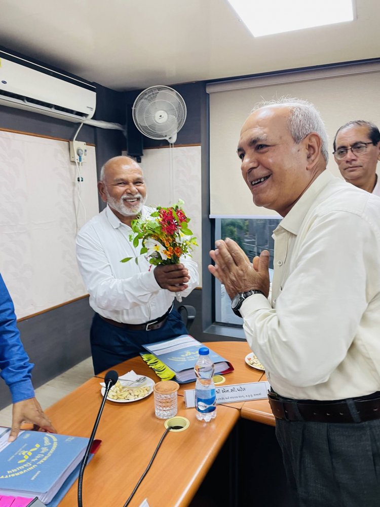 Hon’ble Vice-Chancellor Dr. Z. P. Patel chaired the 59th Construction Committee meeting organized by the Office of the Executive Engineer, NAU on June 28, 2024.