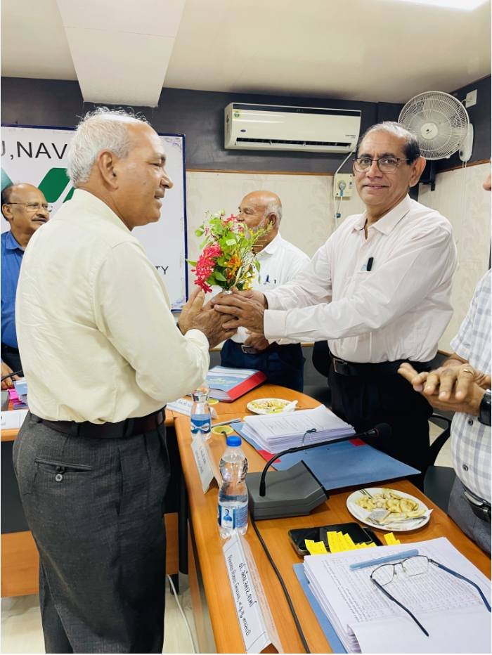 Hon’ble Vice-Chancellor Dr. Z. P. Patel chaired the 59th Construction Committee meeting organized by the Office of the Executive Engineer, NAU on June 28, 2024.