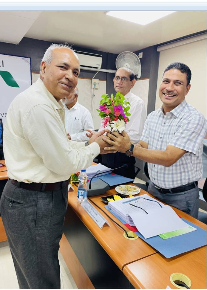 Hon’ble Vice-Chancellor Dr. Z. P. Patel chaired the 59th Construction Committee meeting organized by the Office of the Executive Engineer, NAU on June 28, 2024.