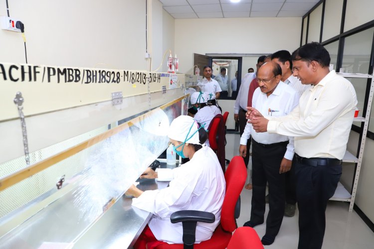 Hon'ble Vice-Chancellor Dr. Z. P. Patel, inaugurated the Central Tissue Culture Lab located at RVKY Building, ASPEE College of Horticulture, Navsari on June 9, 2024.