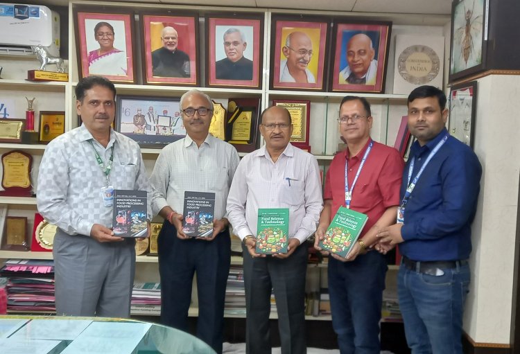 Today, Hon'ble Vice-Chancellor Dr. Z. P. Patel released two books entitled i) Food Science and Technology: An illustrative Glossary of Preeminence and ii) Innovations in Food Processing Industry.