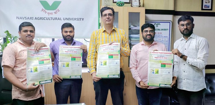 The poster for the 8th National Youth Convention of All India Agricultural Students Association (AIASA), titled “New Perspectives for Sustainable Agriculture & Livelihood Security (NYC-NPSALS)”