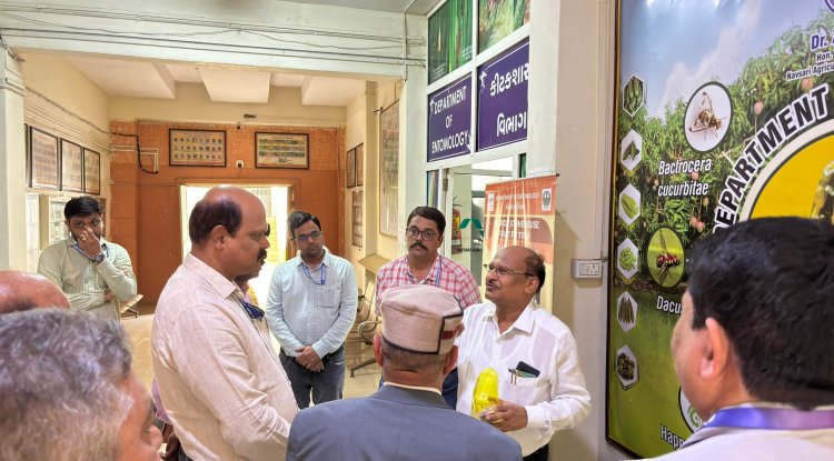 A Quinquennial Review Team (QRT) of All India Coordinated Research Project on Honey Bees & Pollinators, ICAR, New Delhi visited at NAU, Navsari recently.