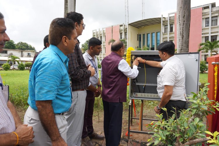 Hon'ble Vice-Chancellor Dr. Z. P. Patel, inaugurated the “UNDERGROUND FIBRE OPTIC CABLE NETWORK (12 km)” at Main Campus of NAU Navsari on August 31, 2024.